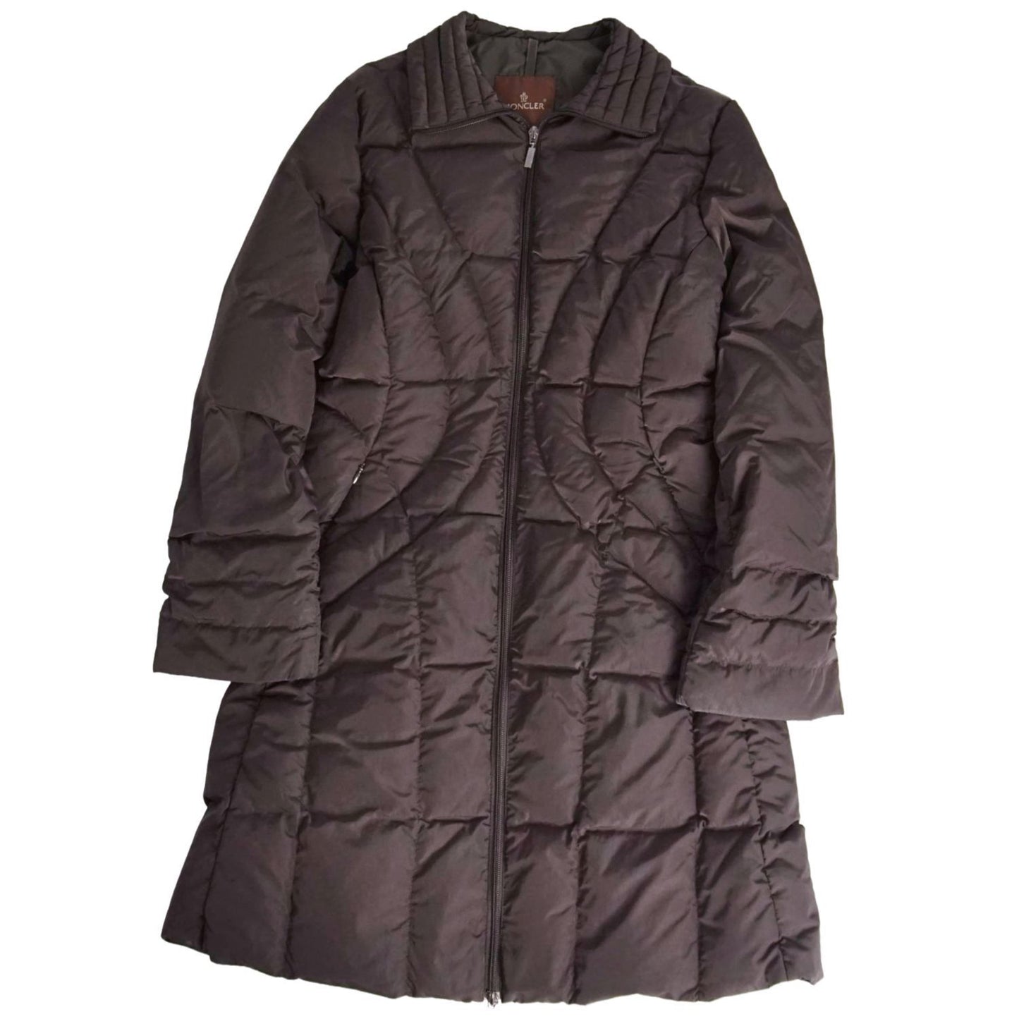 Moncler Brown Tag Coat Down Jacket Long Zip