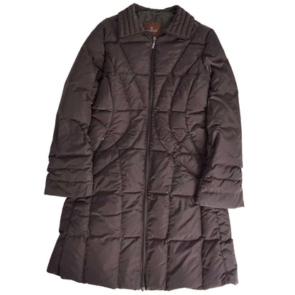Moncler Brown Tag Coat Down Jacket Long Zip