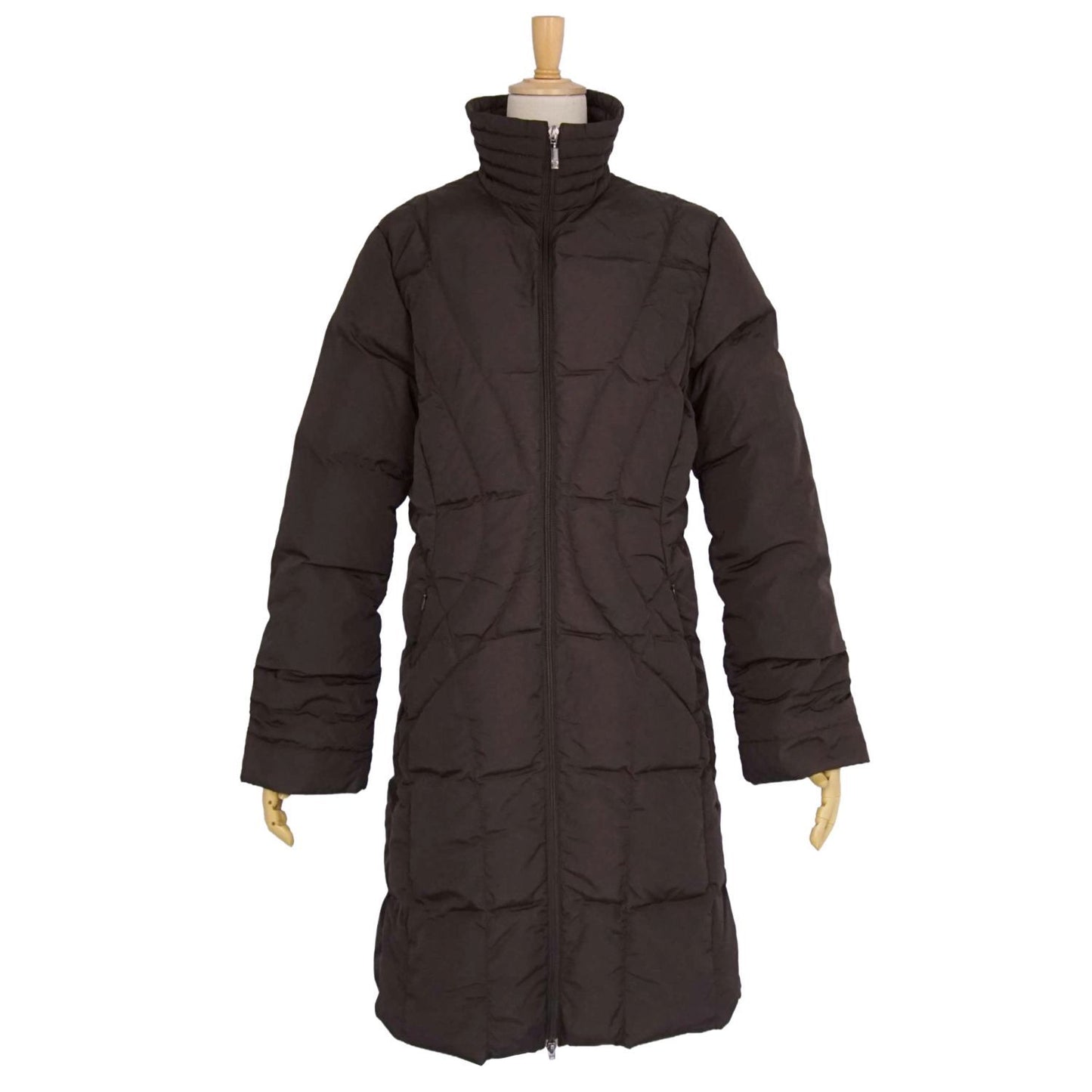 Moncler Brown Tag Coat Down Jacket Long Zip — view 2