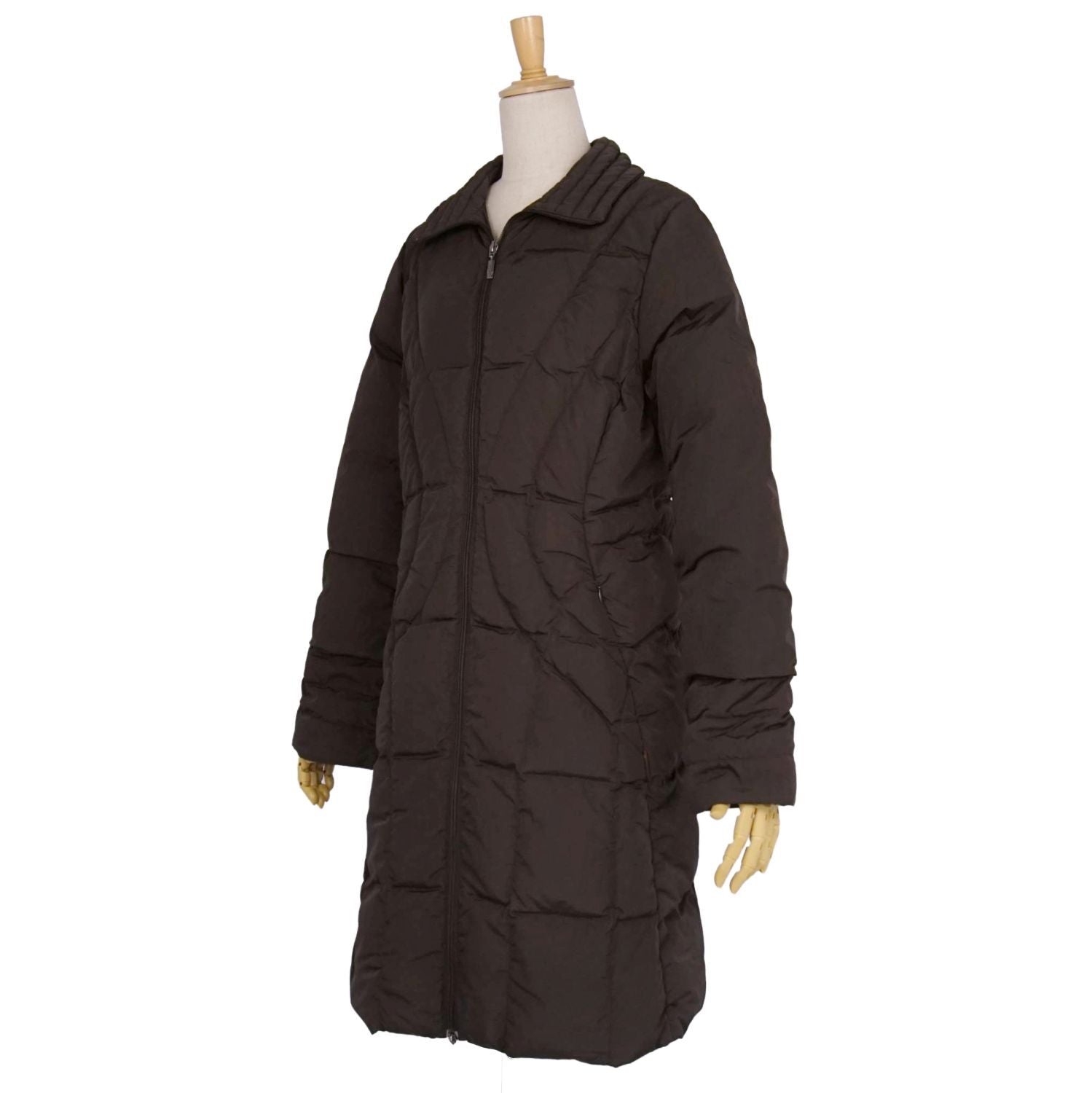 Moncler Brown Tag Coat Down Jacket Long Zip — view 6