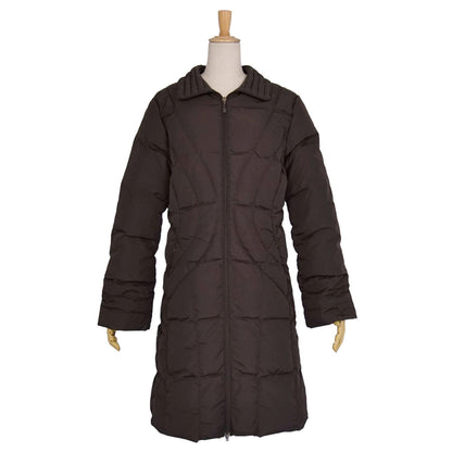 Moncler Brown Tag Coat Down Jacket Long Zip — view 3