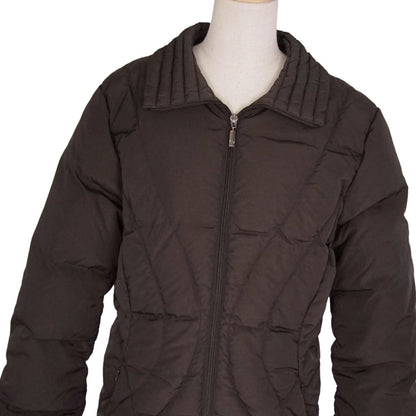 Moncler Brown Tag Coat Down Jacket Long Zip — view 5