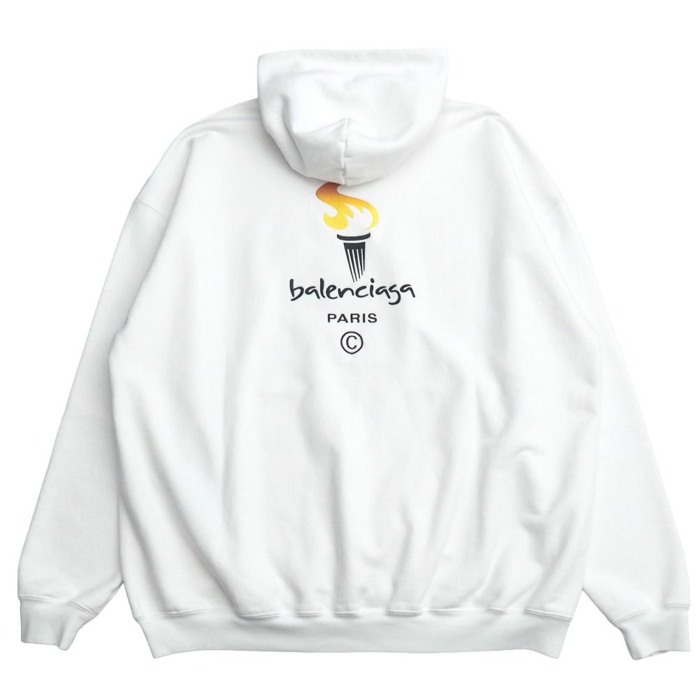 Balenciaga Embroidery Flame Hoodie Xxs Oversize Sweatshirt