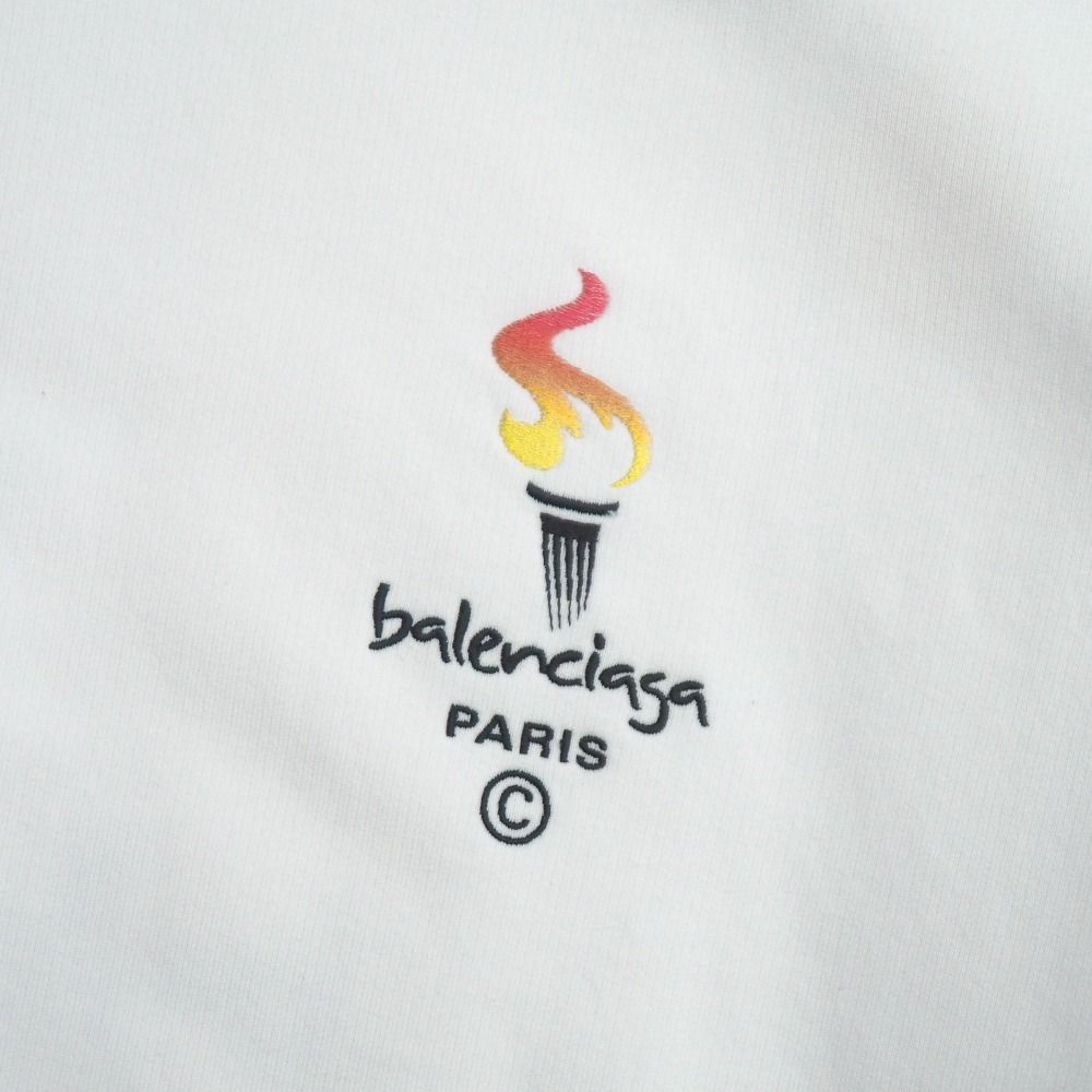 Balenciaga Embroidery Flame Hoodie Xxs Oversize Sweatshirt — view 5