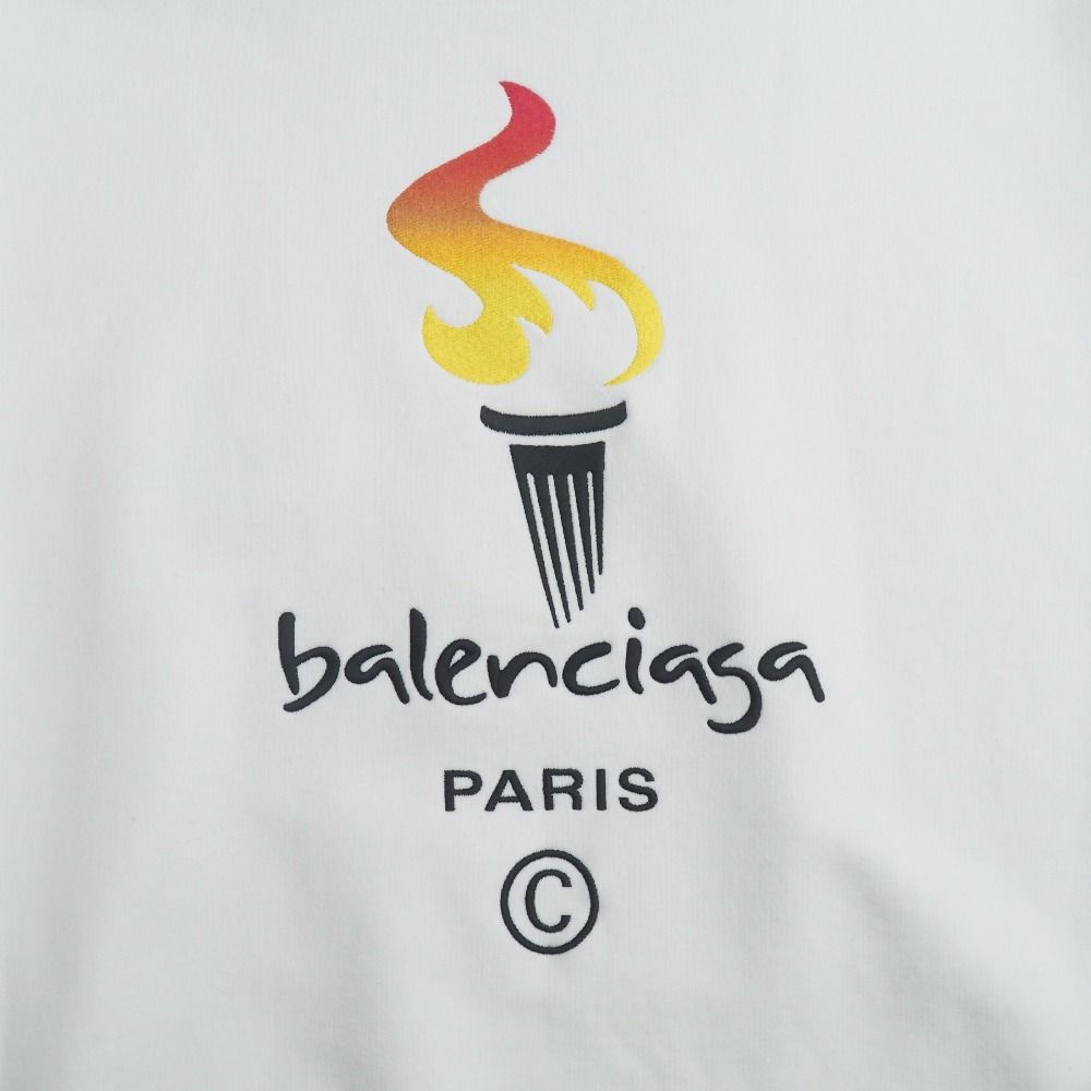 Balenciaga Embroidery Flame Hoodie Xxs Oversize Sweatshirt — view 4