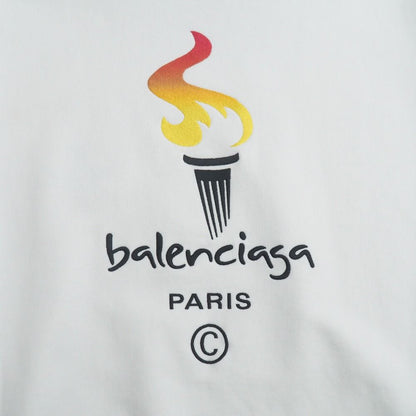 Balenciaga Embroidery Flame Hoodie Xxs Oversize Sweatshirt — view 4