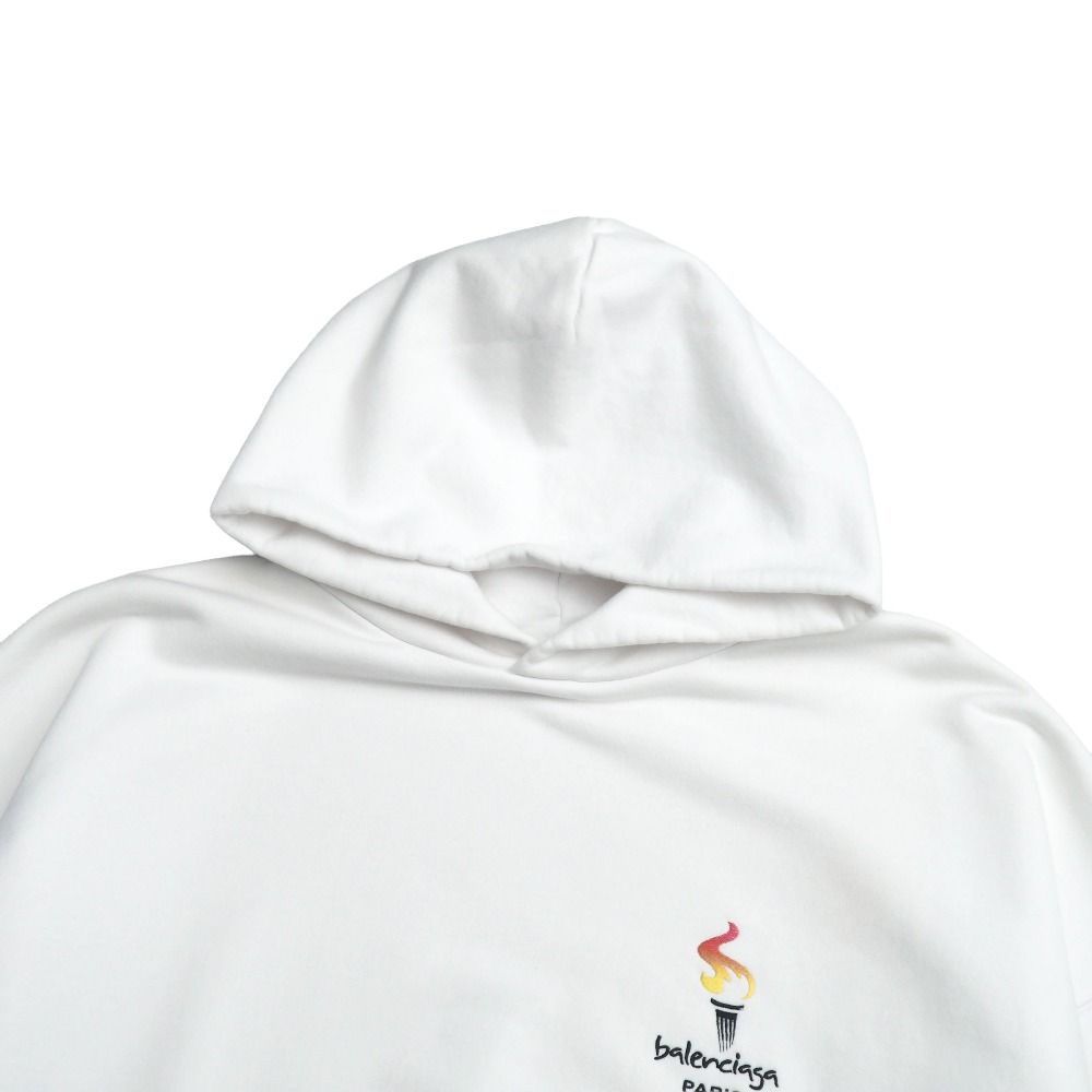 Balenciaga Embroidery Flame Hoodie Xxs Oversize Sweatshirt — view 3