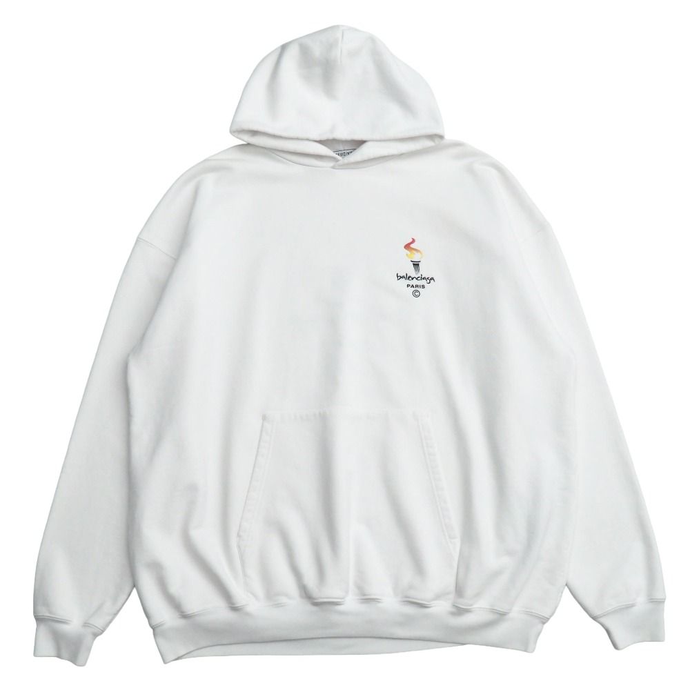 Balenciaga Embroidery Flame Hoodie Xxs Oversize Sweatshirt — view 2