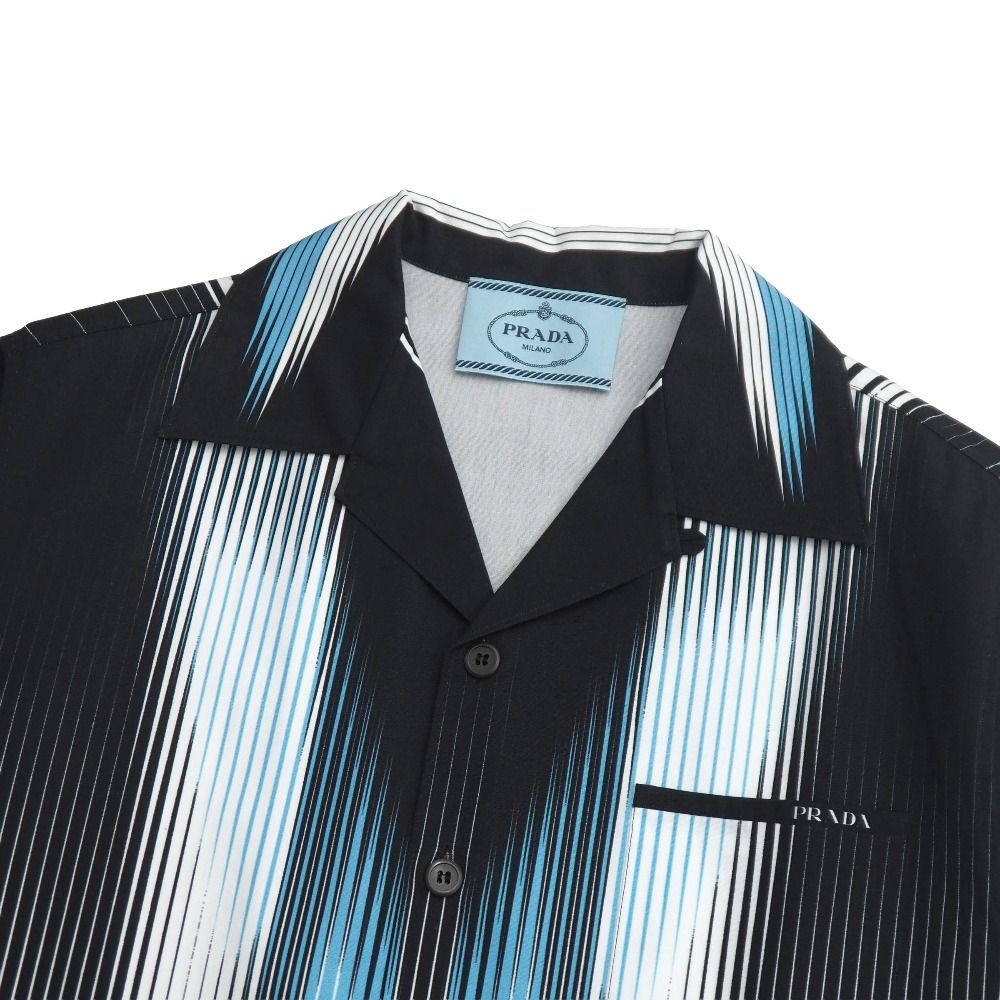 Prada Short Sleeve Shirt S Open Collar — view 3