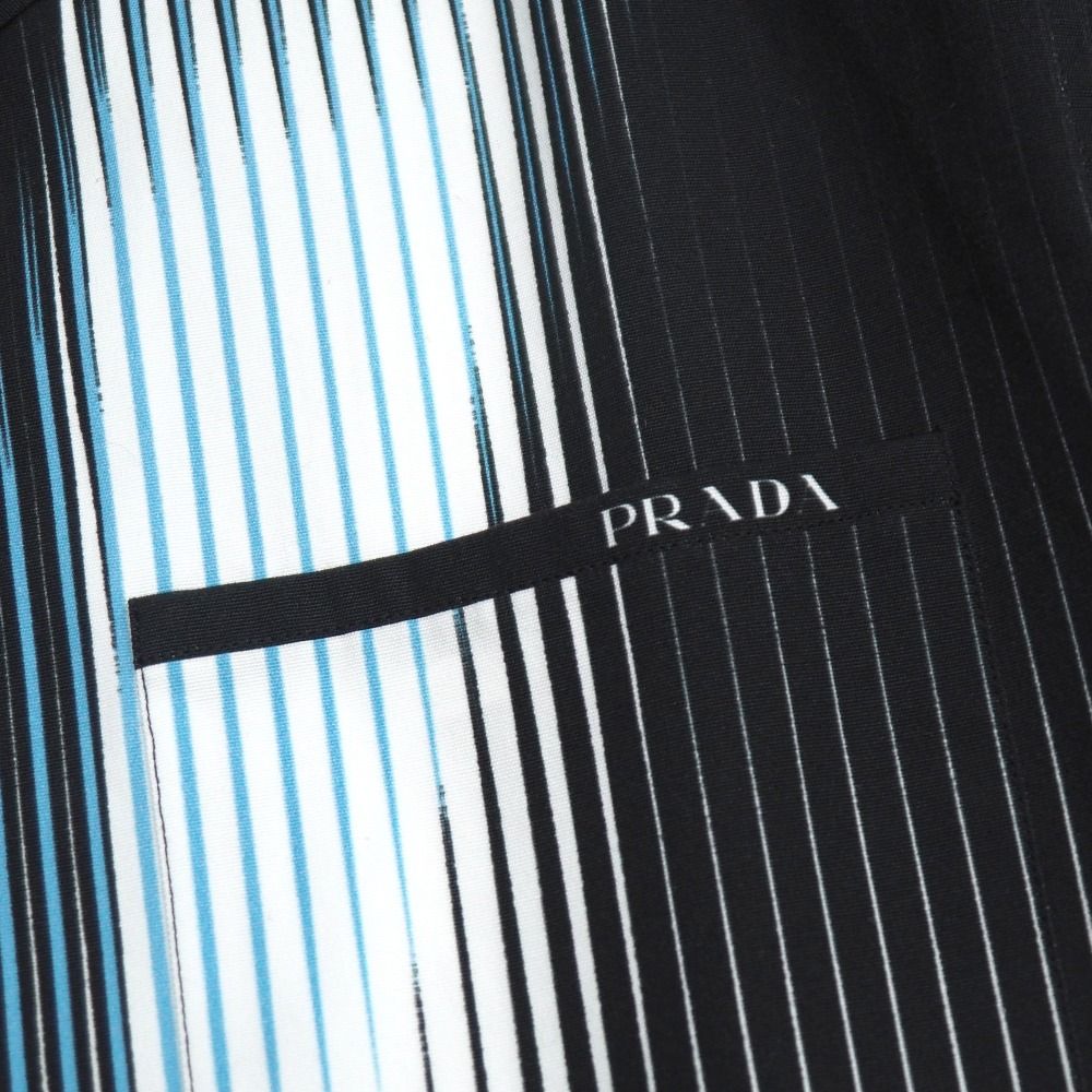 Prada Short Sleeve Shirt S Open Collar — view 6