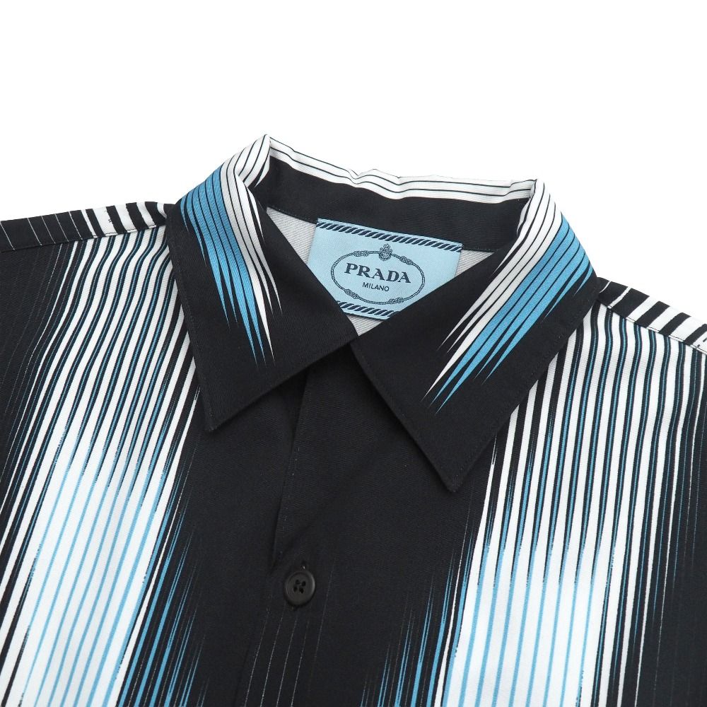 Prada Short Sleeve Shirt S Open Collar — view 4