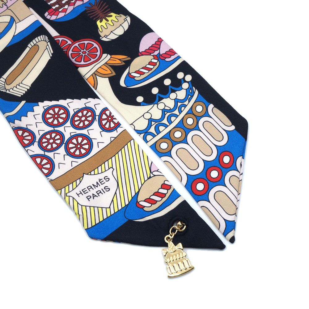 Hermes Twill la Patisserie Charm Scarf Silk 100% — view 3
