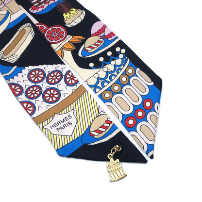 Hermes Twill la Patisserie Charm Scarf Silk 100% — view 3
