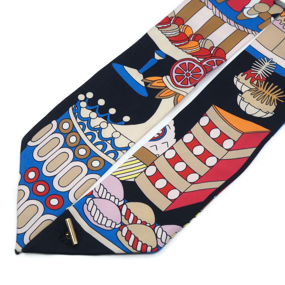 Hermes Twill la Patisserie Charm Scarf Silk 100% — view 6