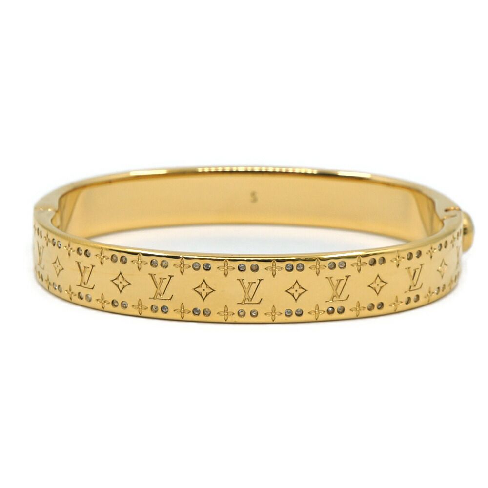Louis Vuitton Rigid Bracelet Nanogram Strass Gold — view 2