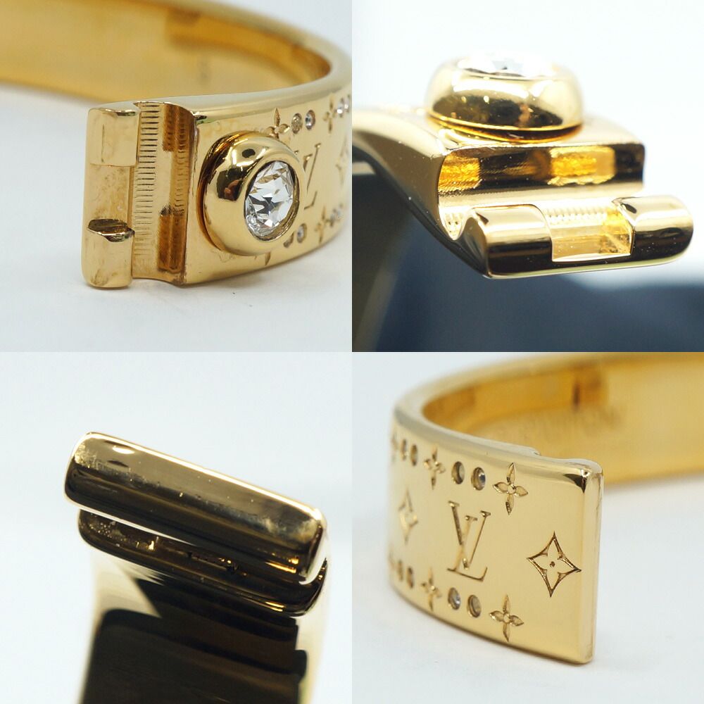 Louis Vuitton Rigid Bracelet Nanogram Strass Gold — view 9
