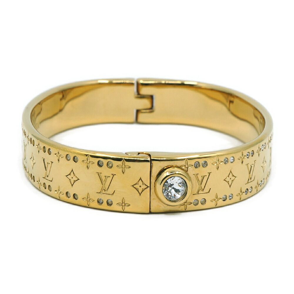 Louis Vuitton Rigid Bracelet Nanogram Strass Gold — view 3