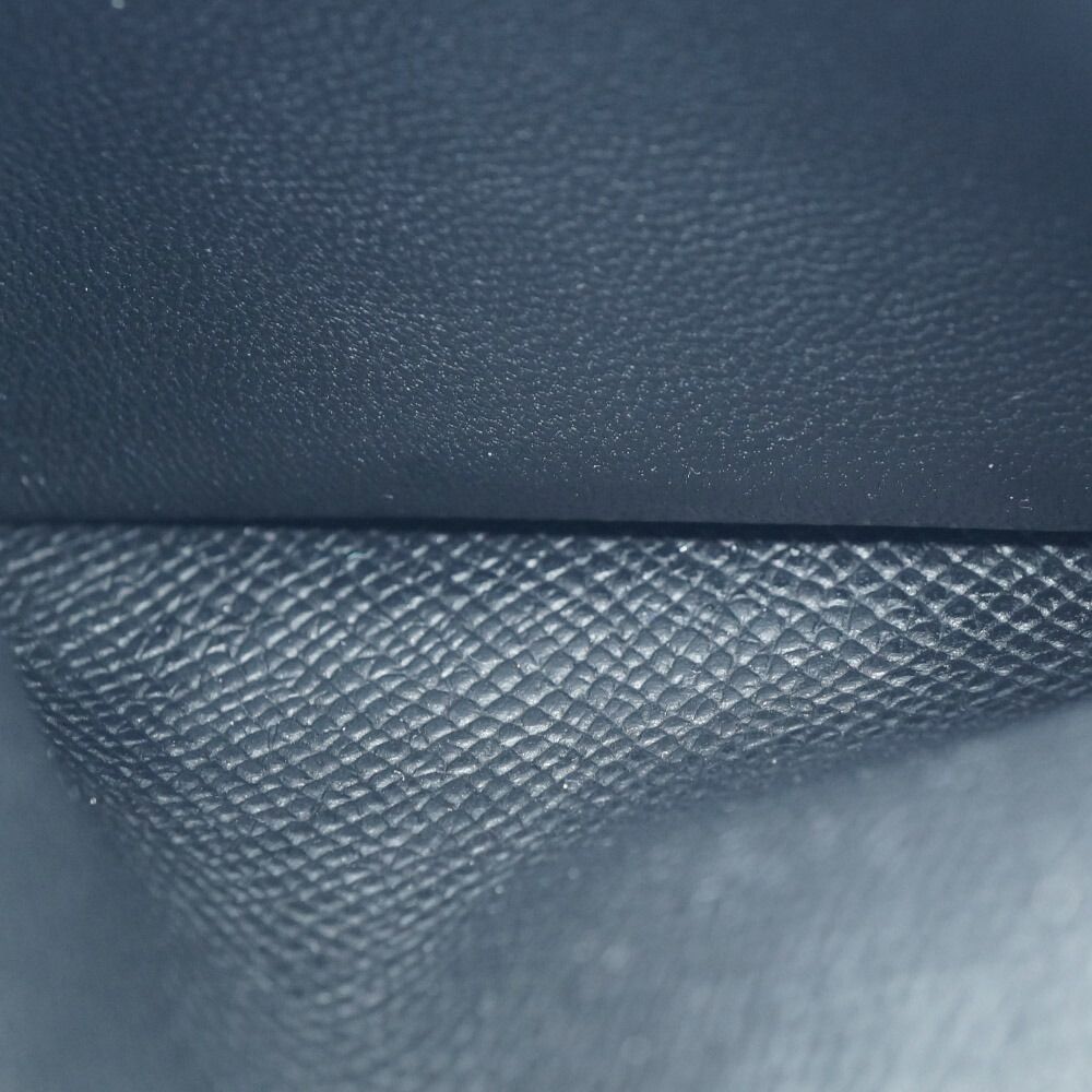 Hermes Bearn Compact Logo Wallet Coin Case Purse Black Silver — view 9