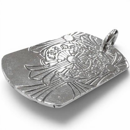 Chrome Hearts D Tag Lrg God Bless Large Dog Tag Pendant God Top Silver — view 3