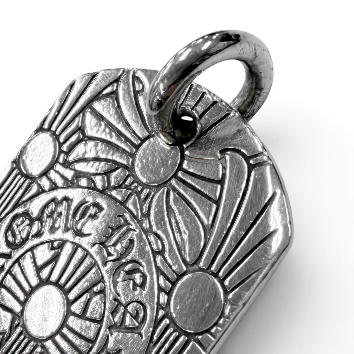 Chrome Hearts D Tag Lrg God Bless Large Dog Tag Pendant God Top Silver — view 4