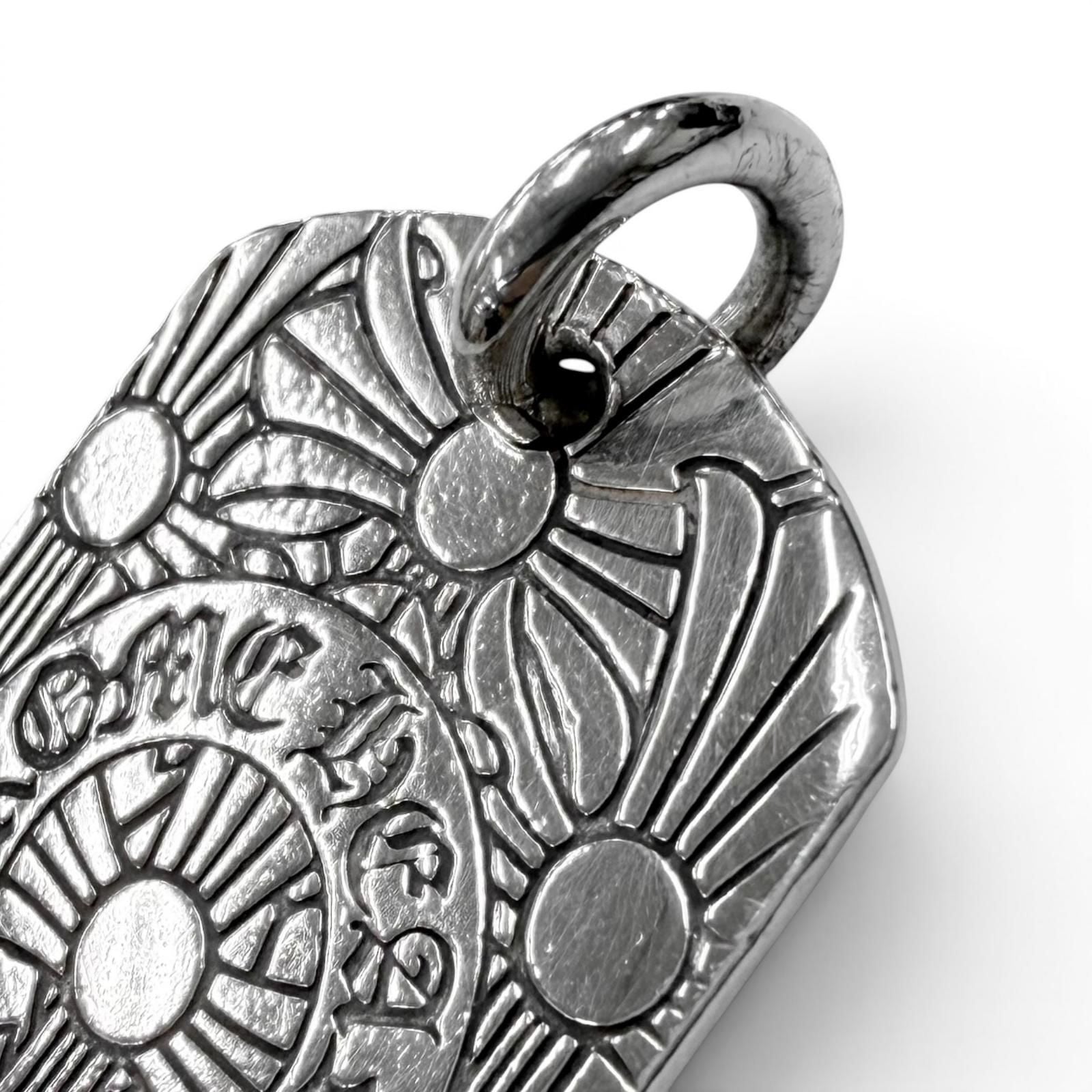 Chrome Hearts D Tag Lrg God Bless Large Dog Tag Pendant God Top Silver — view 4