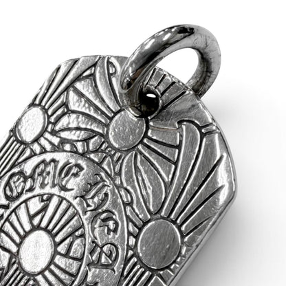 Chrome Hearts D Tag Lrg God Bless Large Dog Tag Pendant God Top Silver — view 4