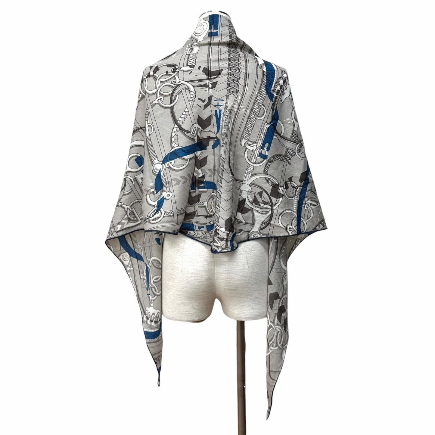 Hermes Losange Panoplie Equestre Equestrian Equipment Set Cashmere Silk Blend — view 5