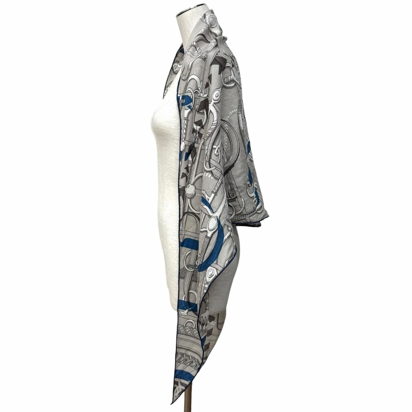 Hermes Losange Panoplie Equestre Equestrian Equipment Set Cashmere Silk Blend — view 4