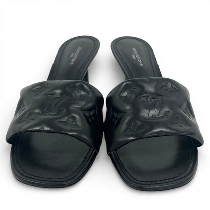 Louis Vuitton Revival Line Monogram Mules Sandals Black — view 3