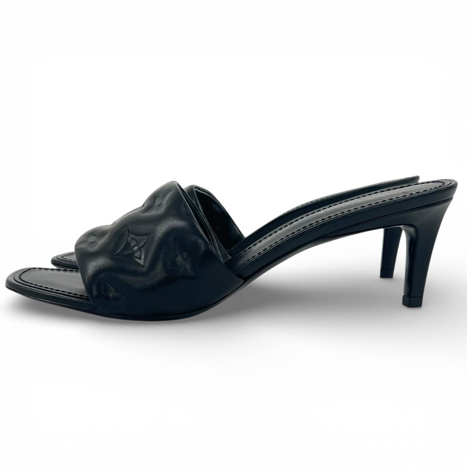 Louis Vuitton Revival Line Monogram Mules Sandals Black — view 4