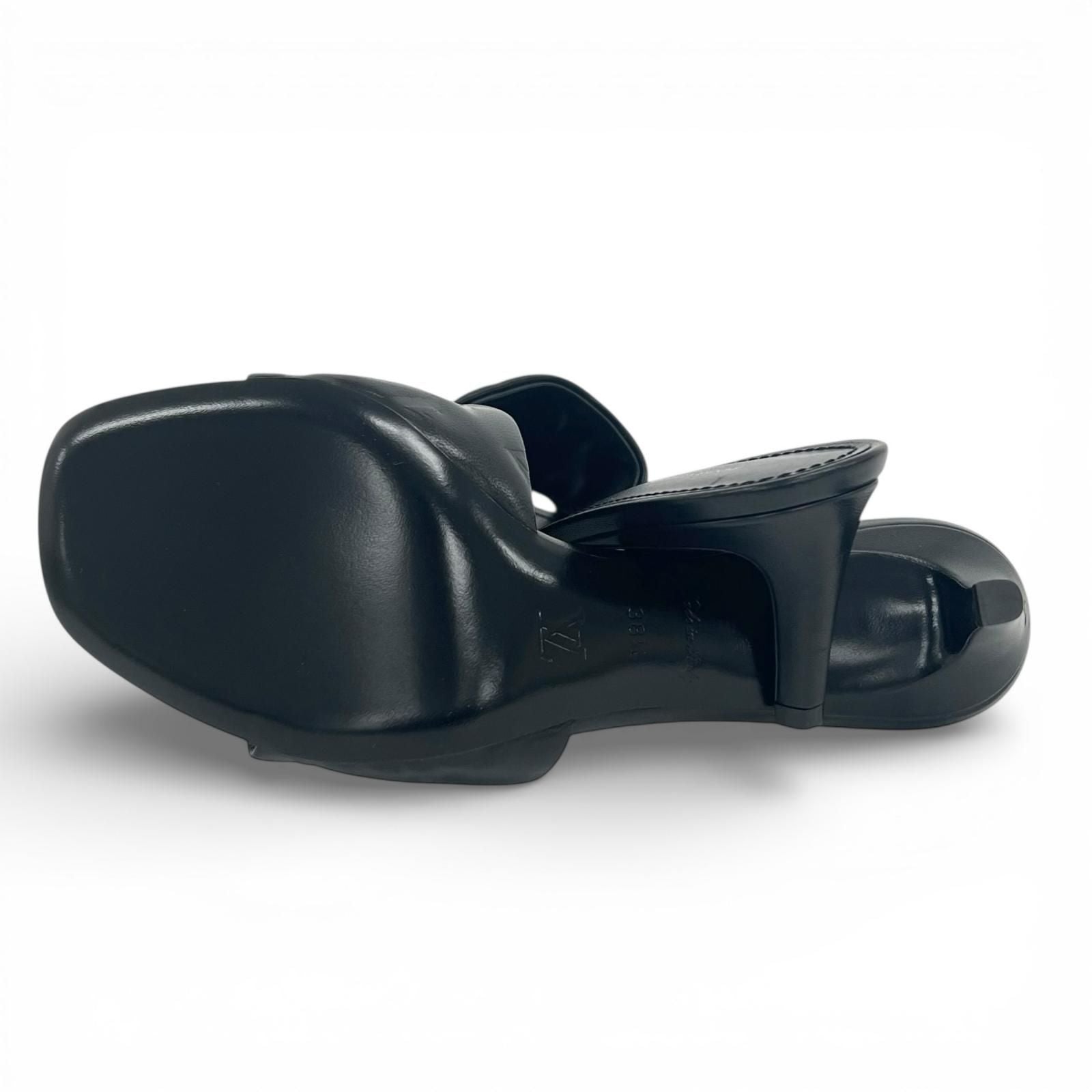 Louis Vuitton Revival Line Monogram Mules Sandals Black — view 8