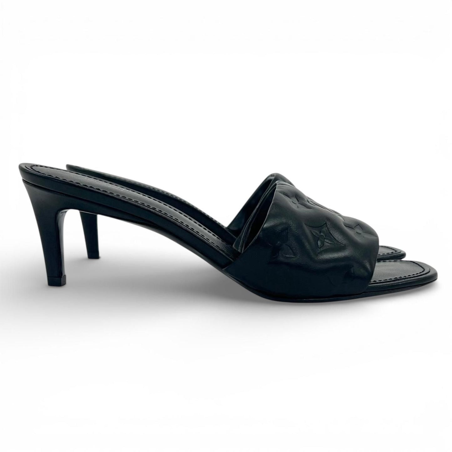 Louis Vuitton Revival Line Monogram Mules Sandals Black — view 5