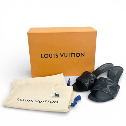 Louis Vuitton Revival Line Monogram Mules Sandals Black — view 2