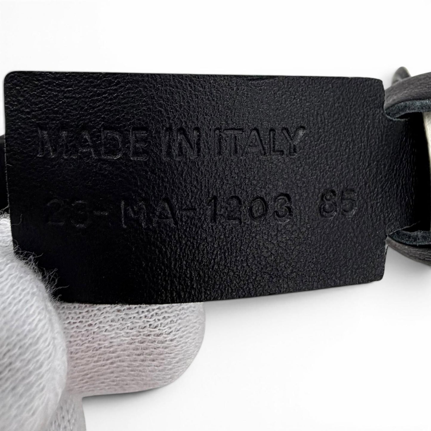 Dior Reversible CD Logo Buckle Leather Belt Black White Gold 85 — view 7