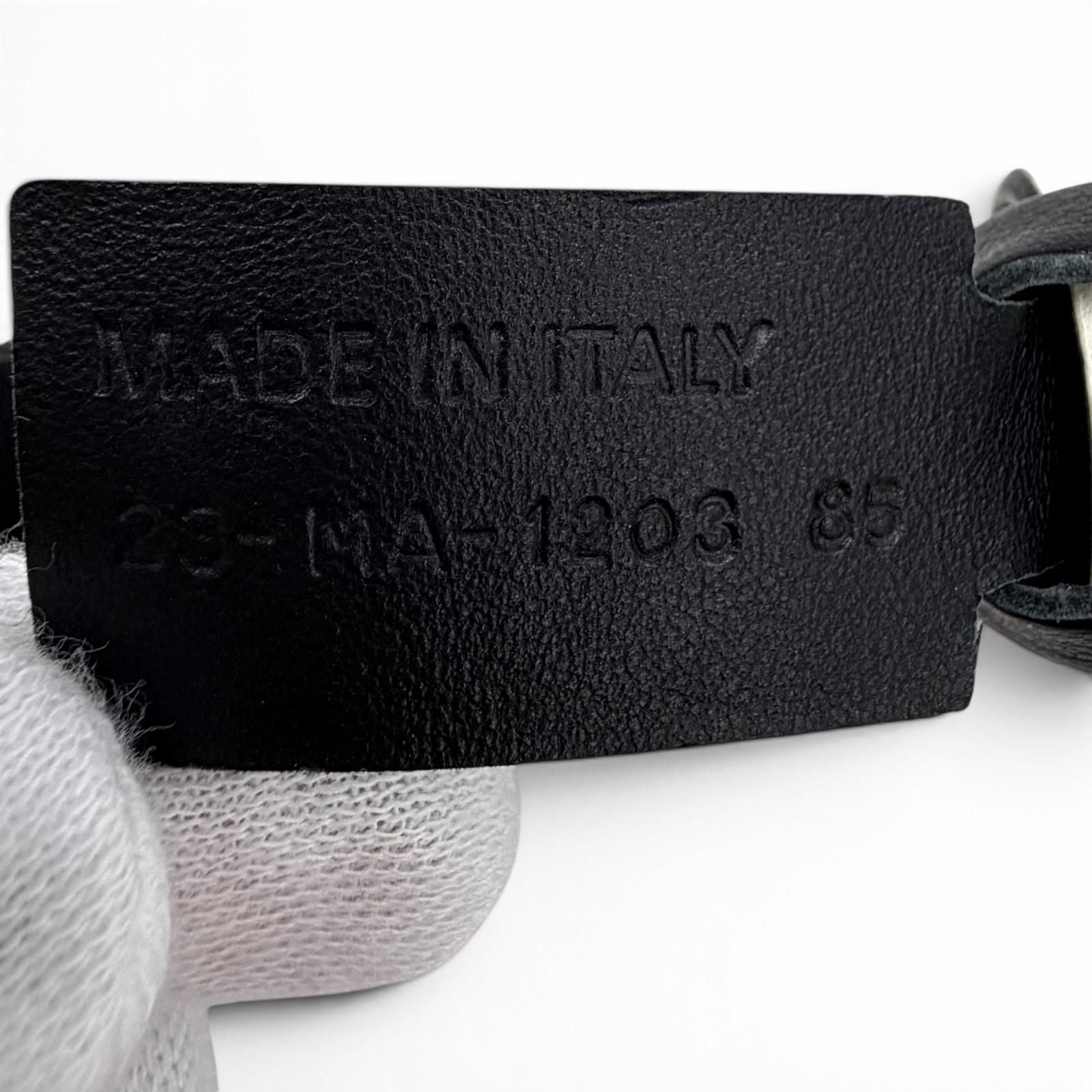 Dior Reversible CD Logo Buckle Leather Belt Black White Gold 85 — view 7