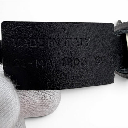 Dior Reversible CD Logo Buckle Leather Belt Black White Gold 85 — view 7