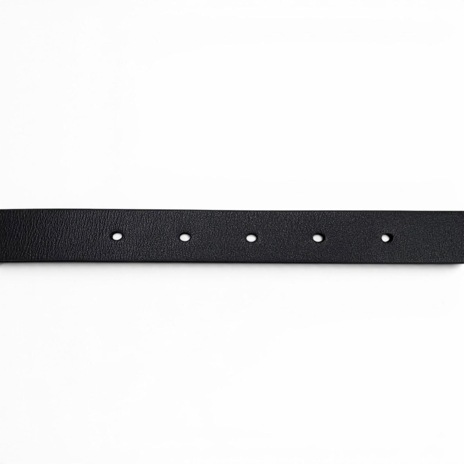 Dior Reversible CD Logo Buckle Leather Belt Black White Gold 85 — view 5