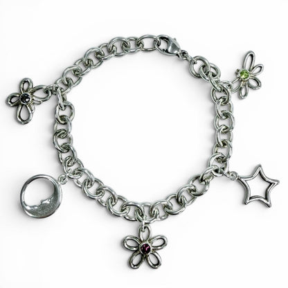 Tiffany & Co Man in the Moon 925 Peridot Garnet Butterfly Star Flower Hachimochi