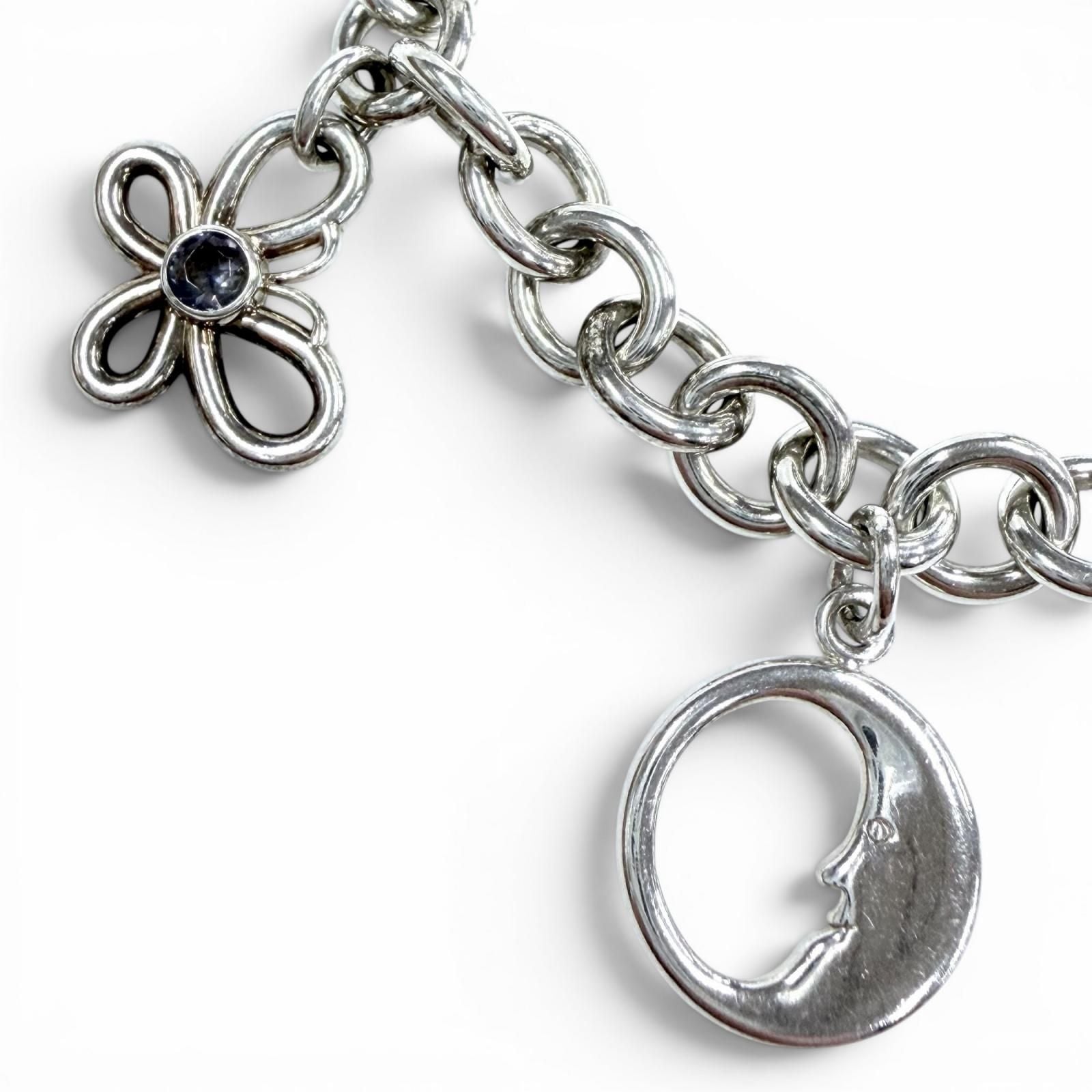 Tiffany & Co Man in the Moon 925 Peridot Garnet Butterfly Star Flower Hachimochi — view 3