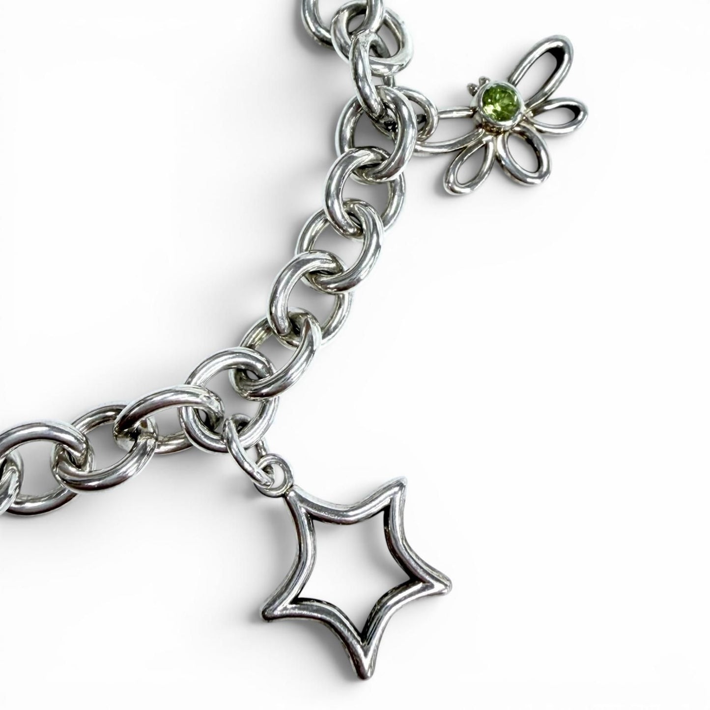 Tiffany & Co Man in the Moon 925 Peridot Garnet Butterfly Star Flower Hachimochi — view 4