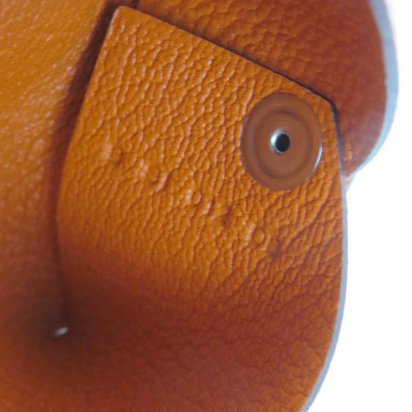 Hermes Calvi Chevre Business Card Holder Case Orange — view 8