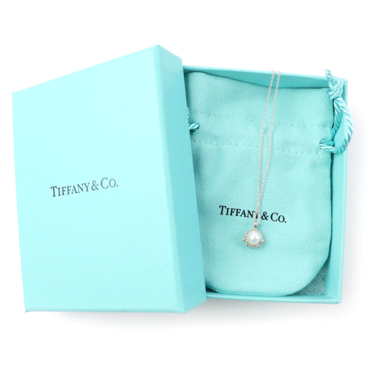Tiffany & Co Paloma Picasso Olive Leaf Pendant Pearl Purchased November — view 2
