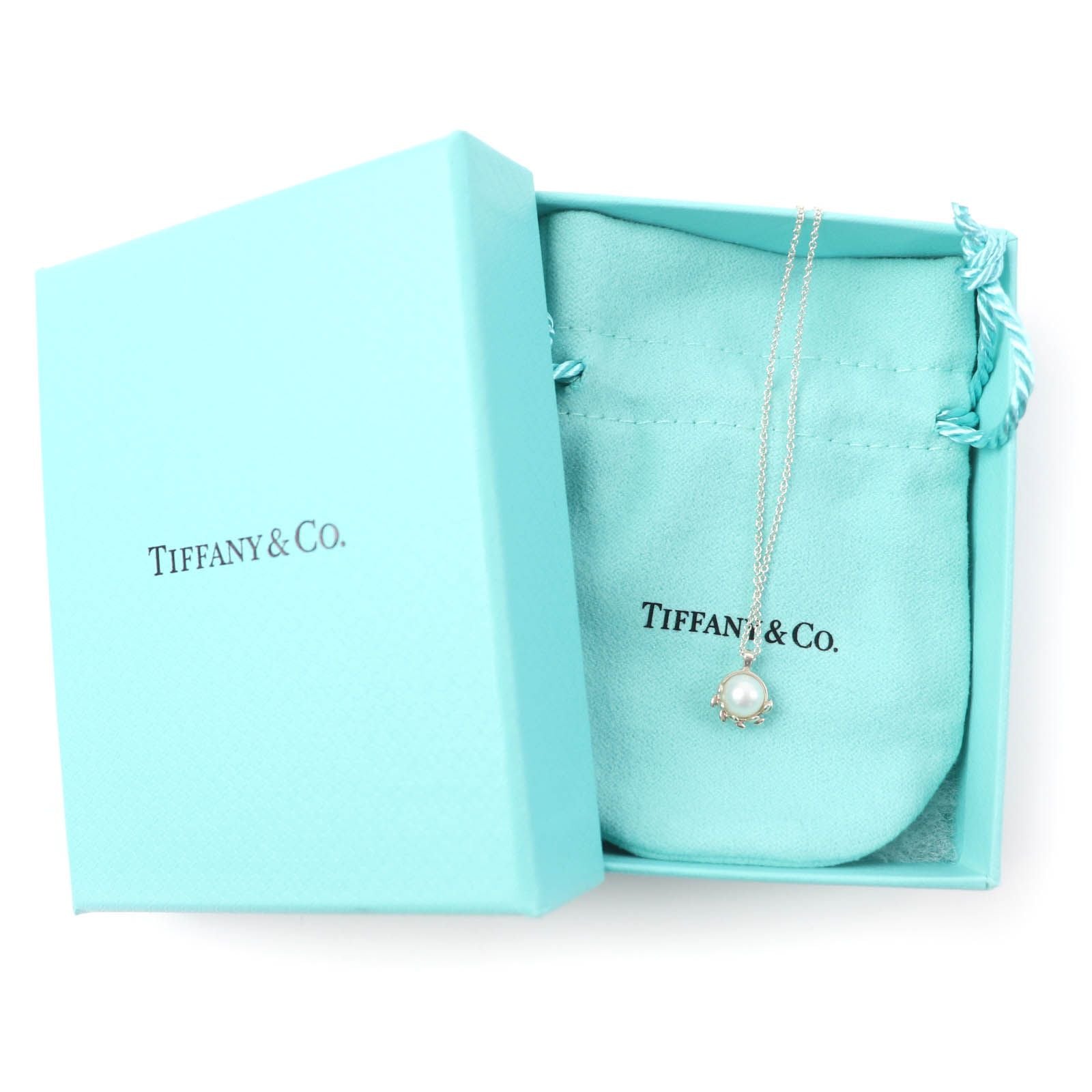 Tiffany & Co Paloma Picasso Olive Leaf Pendant Pearl Purchased November — view 2