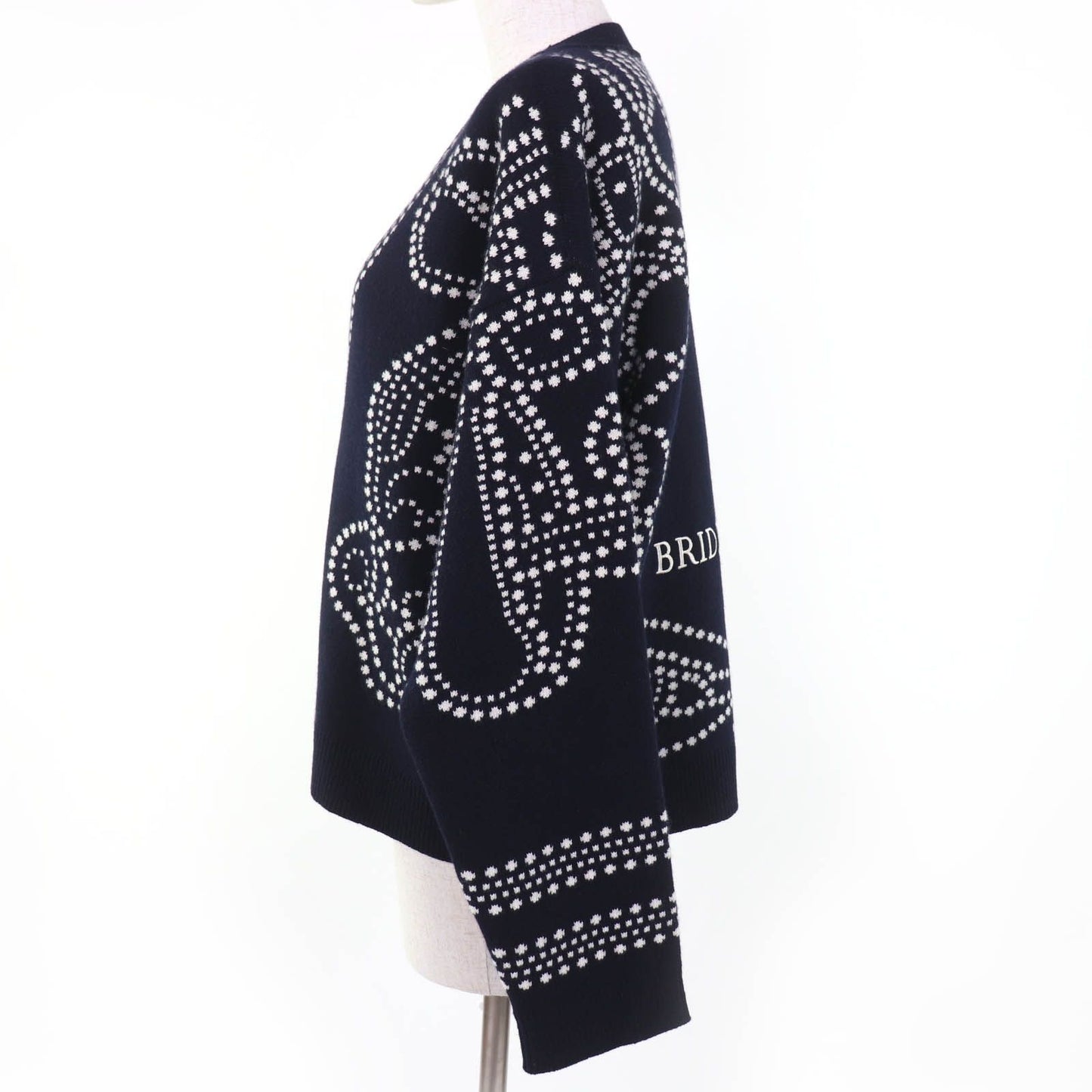 Hermes Brides de Gala Ceremony Bridle Cashmere Long Sleeve Knit Cardigan Dark — view 2