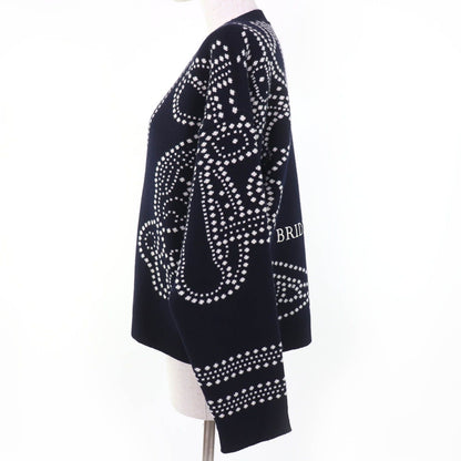 Hermes Brides de Gala Ceremony Bridle Cashmere Long Sleeve Knit Cardigan Dark — view 2