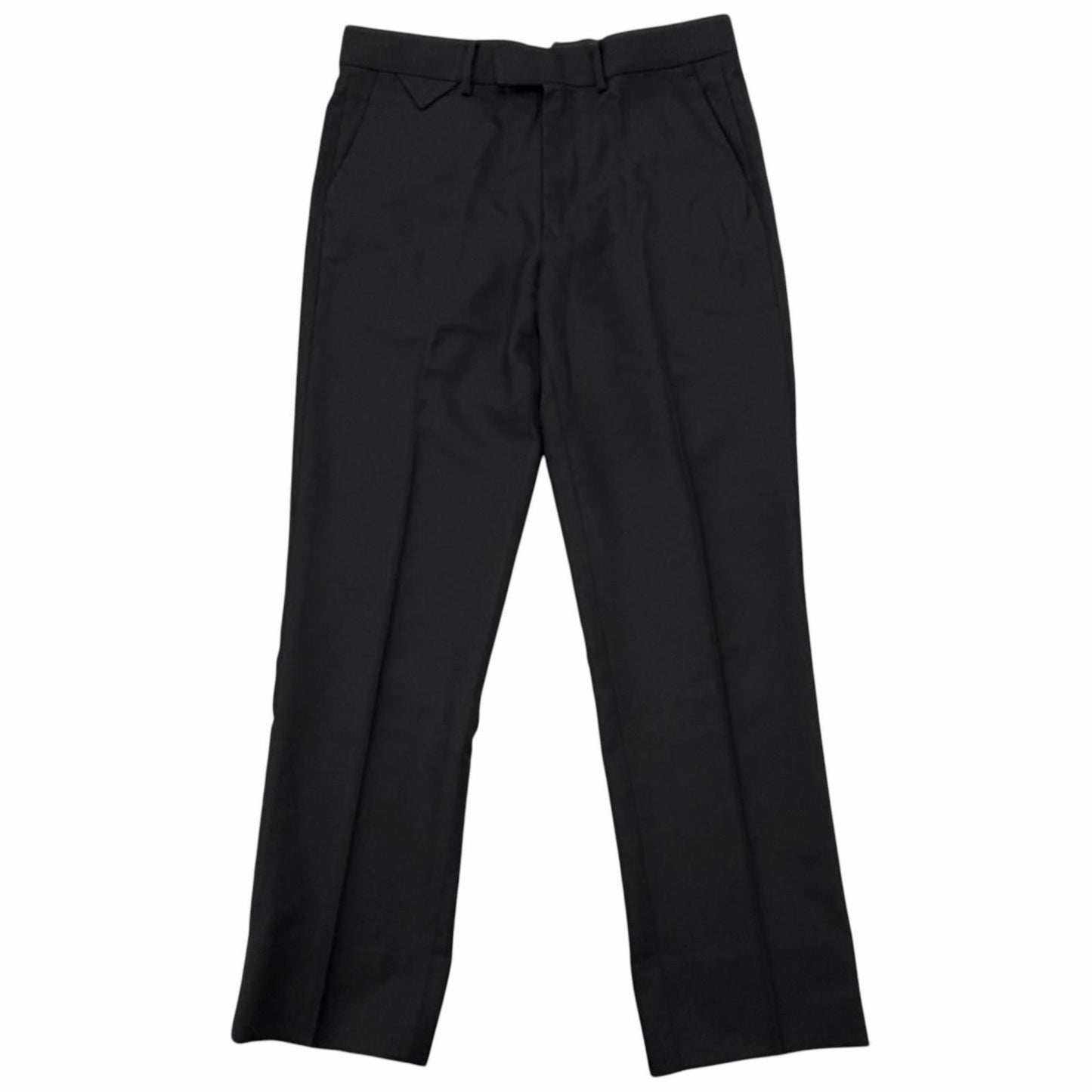 Louis Vuitton Wool Cashmere LV Logo Embroidery Pleated Trousers Pants Black 48
