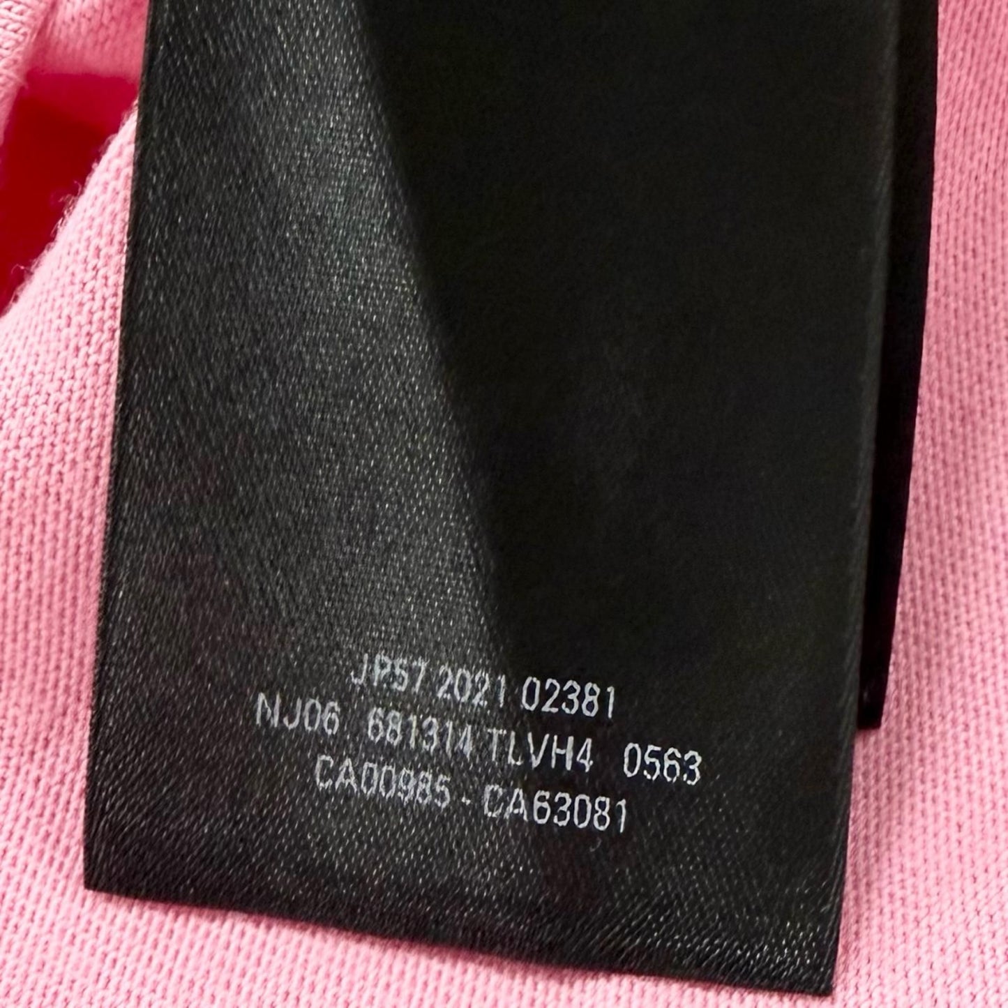 Balenciaga Line Stone Gathered Oversize Short Sleeve T-Shirt Pink 4 — view 8