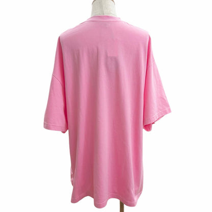 Balenciaga Line Stone Gathered Oversize Short Sleeve T-Shirt Pink 4 — view 4