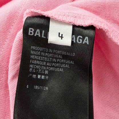 Balenciaga Line Stone Gathered Oversize Short Sleeve T-Shirt Pink 4 — view 7