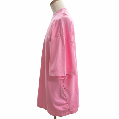 Balenciaga Line Stone Gathered Oversize Short Sleeve T-Shirt Pink 4 — view 3